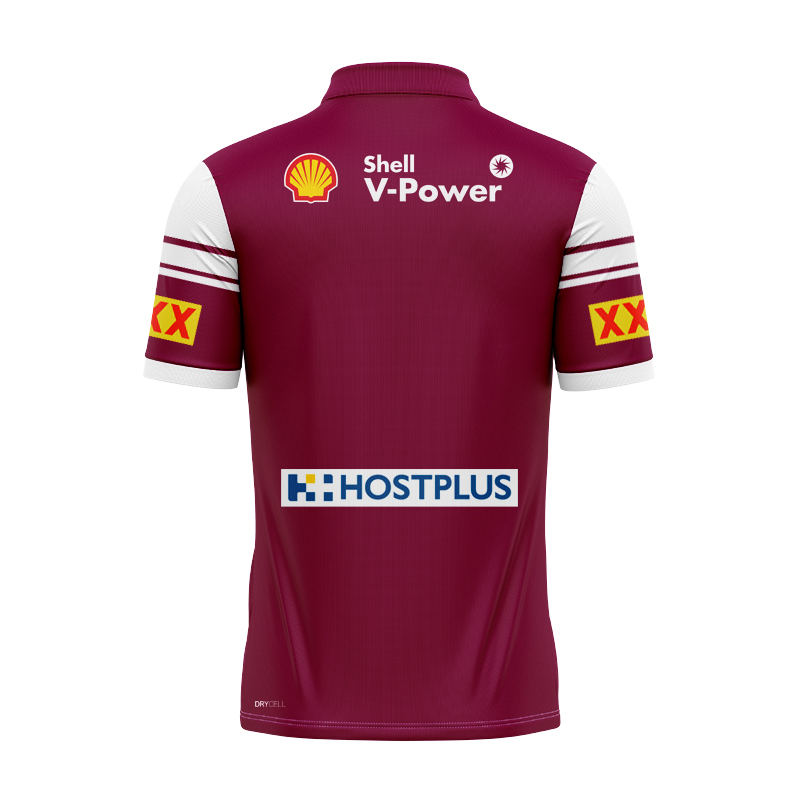 NRL QLD Maroons 2025 Away Training Polo Shirt