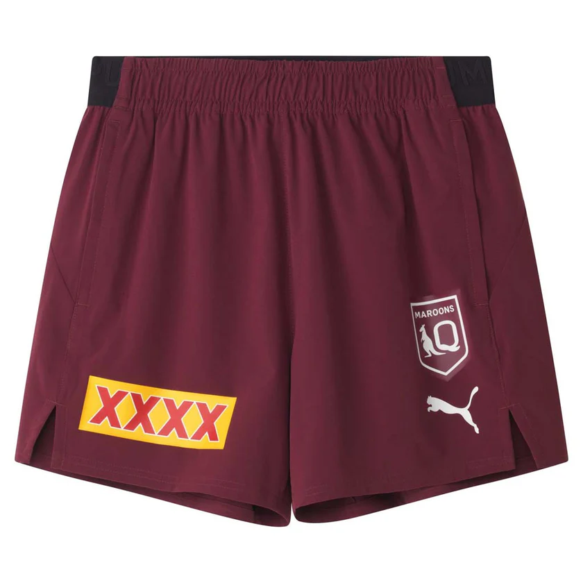 NRL QLD Maroons 2025 Home Training Shorts