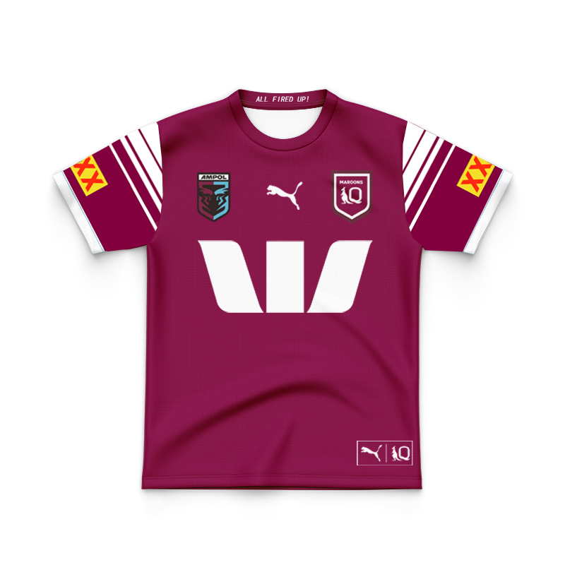 Kid's NRL QLD Maroons 2025 Home Jersey