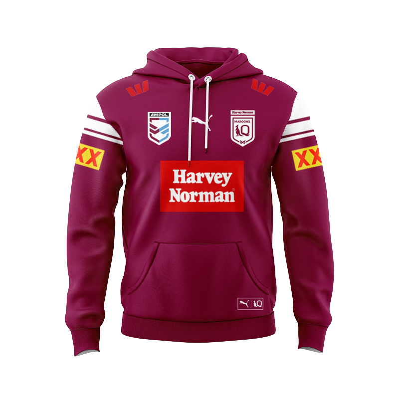 NRL QLD Maroons 2025 WSOO Home Sport Hoodie