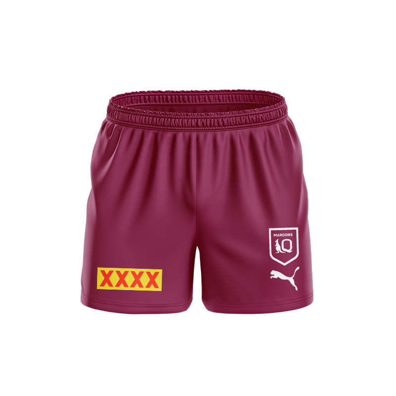 NRL QLD Maroons 2025 Home Shorts