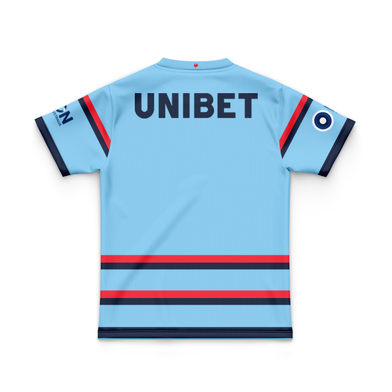 Kid's NRL Sydney Roosters 2025 Castore Blue Training Jersey