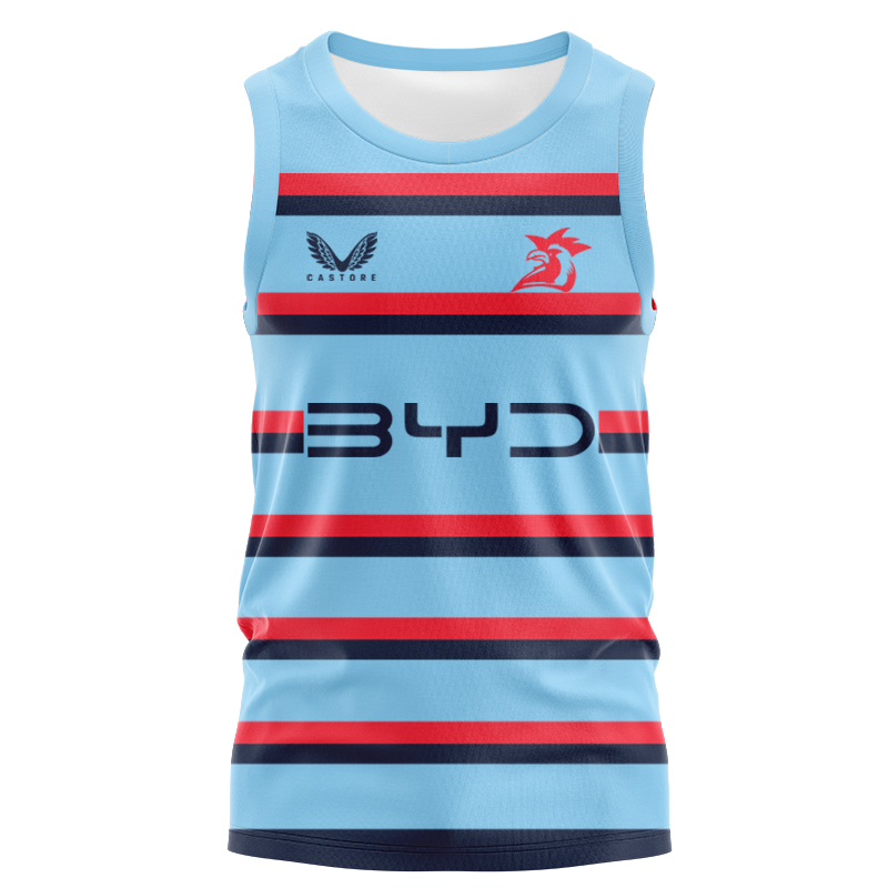 NRL Sydney Roosters 2025 Castore Blue Training Singlet