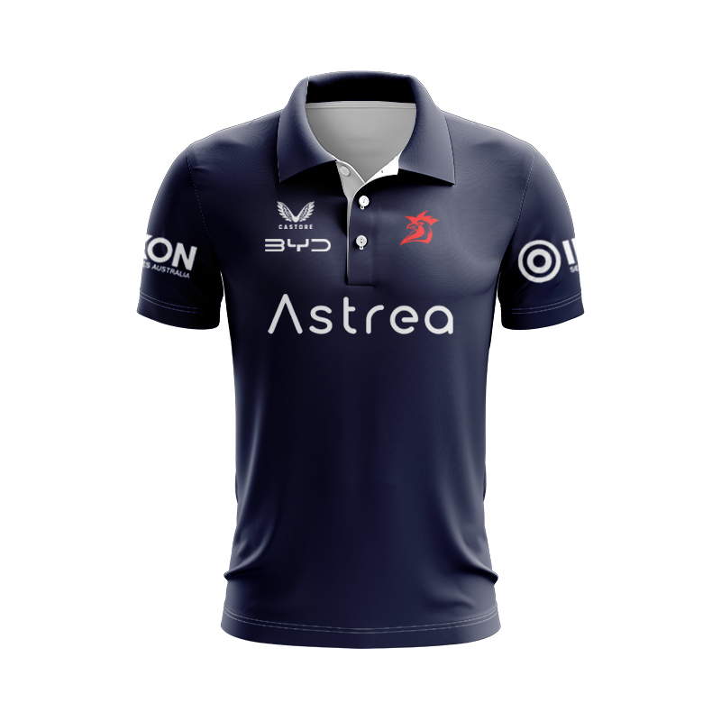 NRL Sydney Roosters 2025 Castore Navy Training Polo Shirt