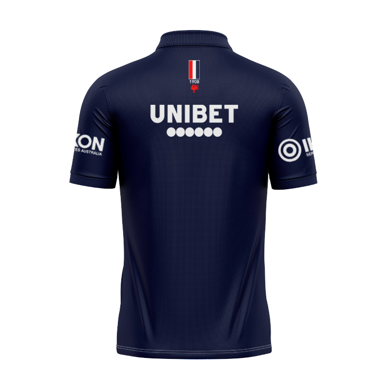 NRL Sydney Roosters 2025 Castore Navy Training Polo Shirt
