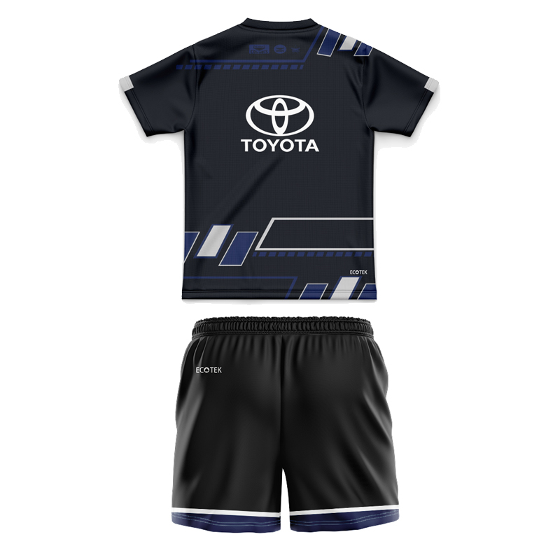 Kid's NRL North Queensland Cowboys 2025 Black Training Jersey+Shorts