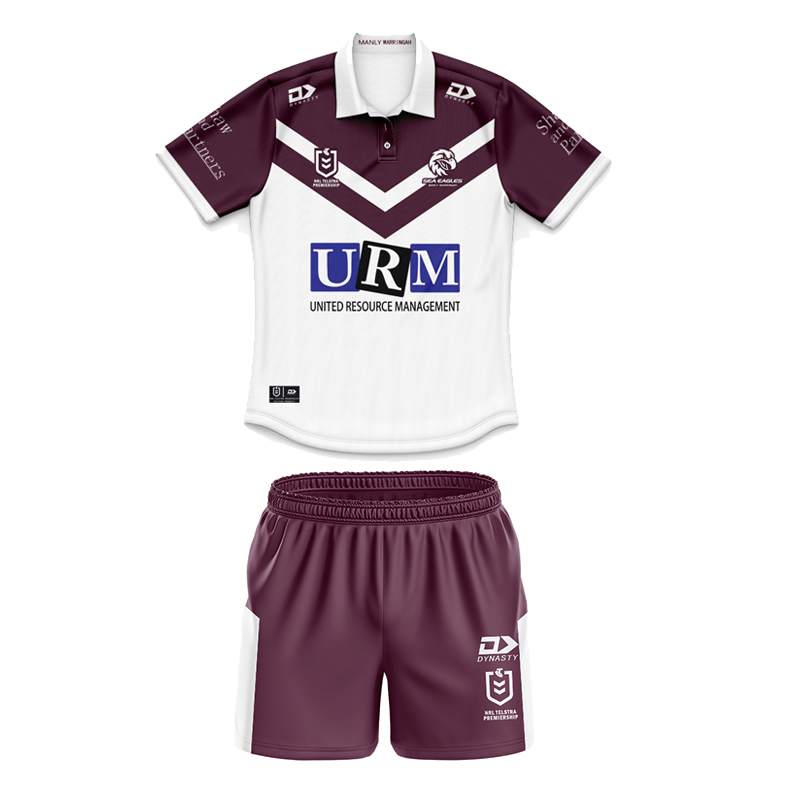 Kid's NRL Manly Warringah Sea Eagles 2025 Away Jersey+Shorts