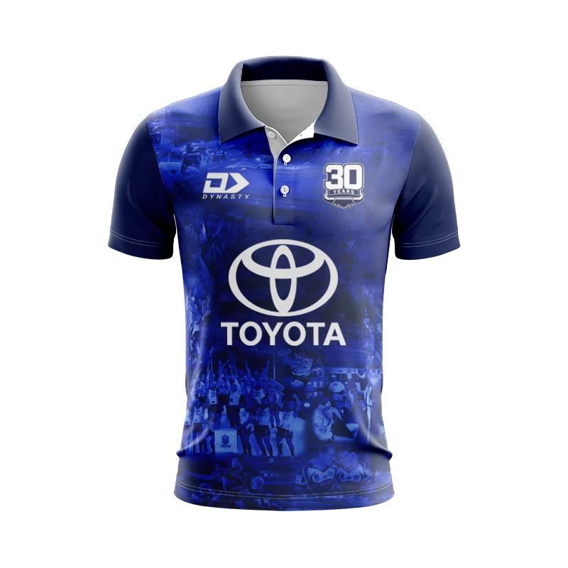 NRL North Queensland Cowboys 2025 Warm Up Polo Shirt