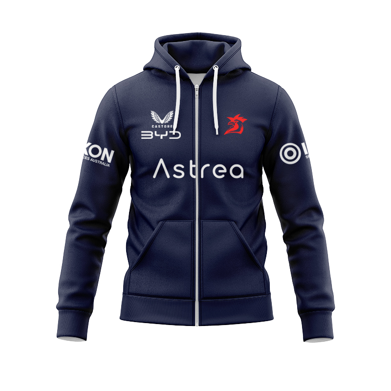 NRL Sydney Roosters 2025 Castore Navy Training Zipper Hoodie