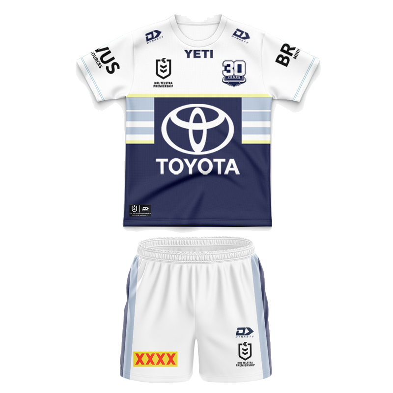 Kid's NRL North Queensland Cowboys 2025 Away Jersey+Shorts