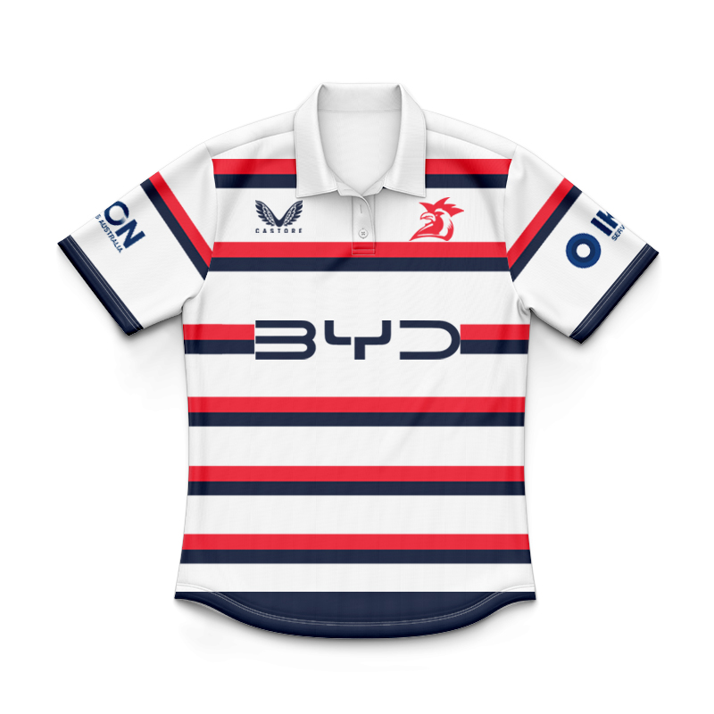 Kid's NRL Sydney Roosters 2025 Castore White Training Polo Shirt