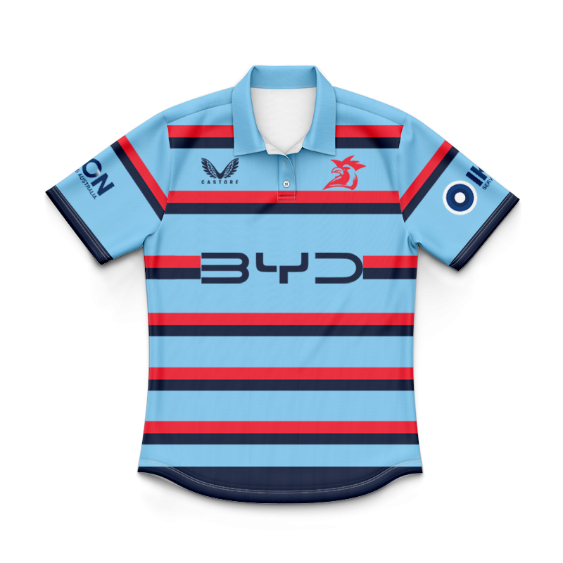 Kid's NRL Sydney Roosters 2025 Castore Blue Training Polo Shirt