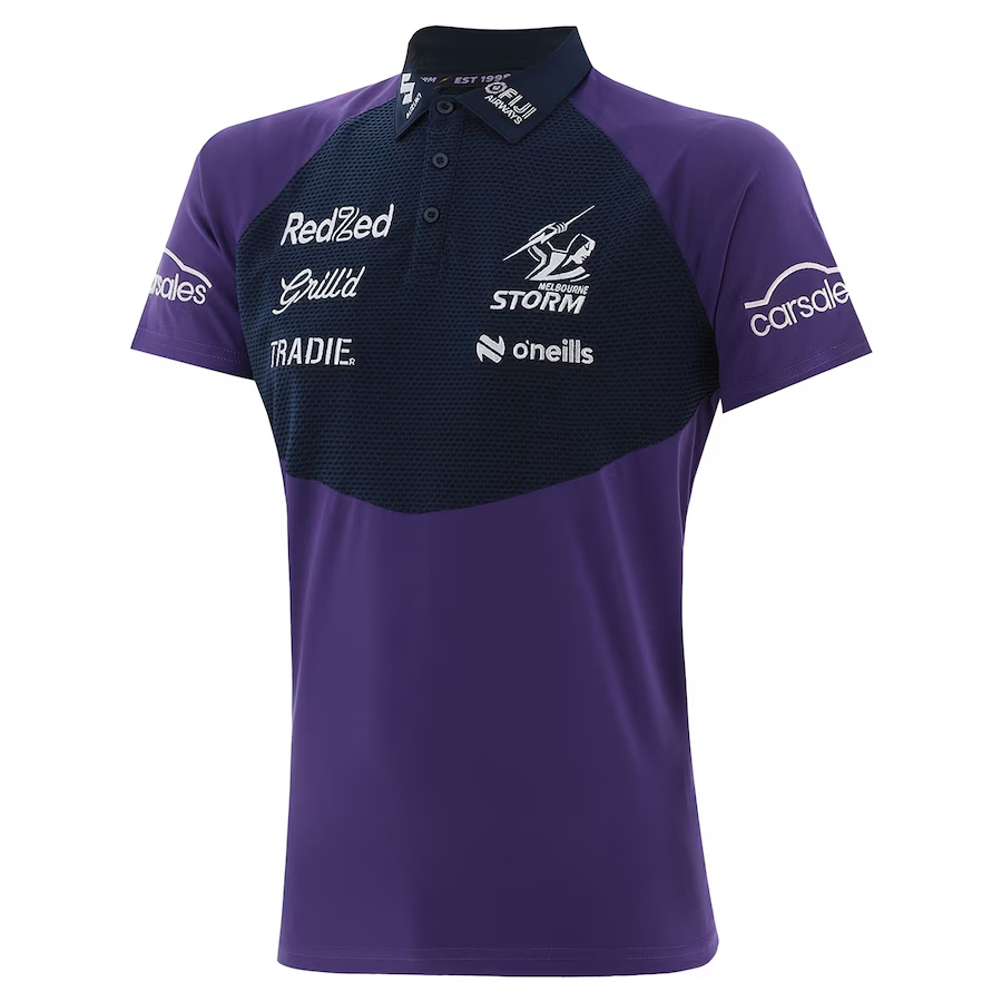 NRL Melbourne Storm 2025 Media Polo Shirt