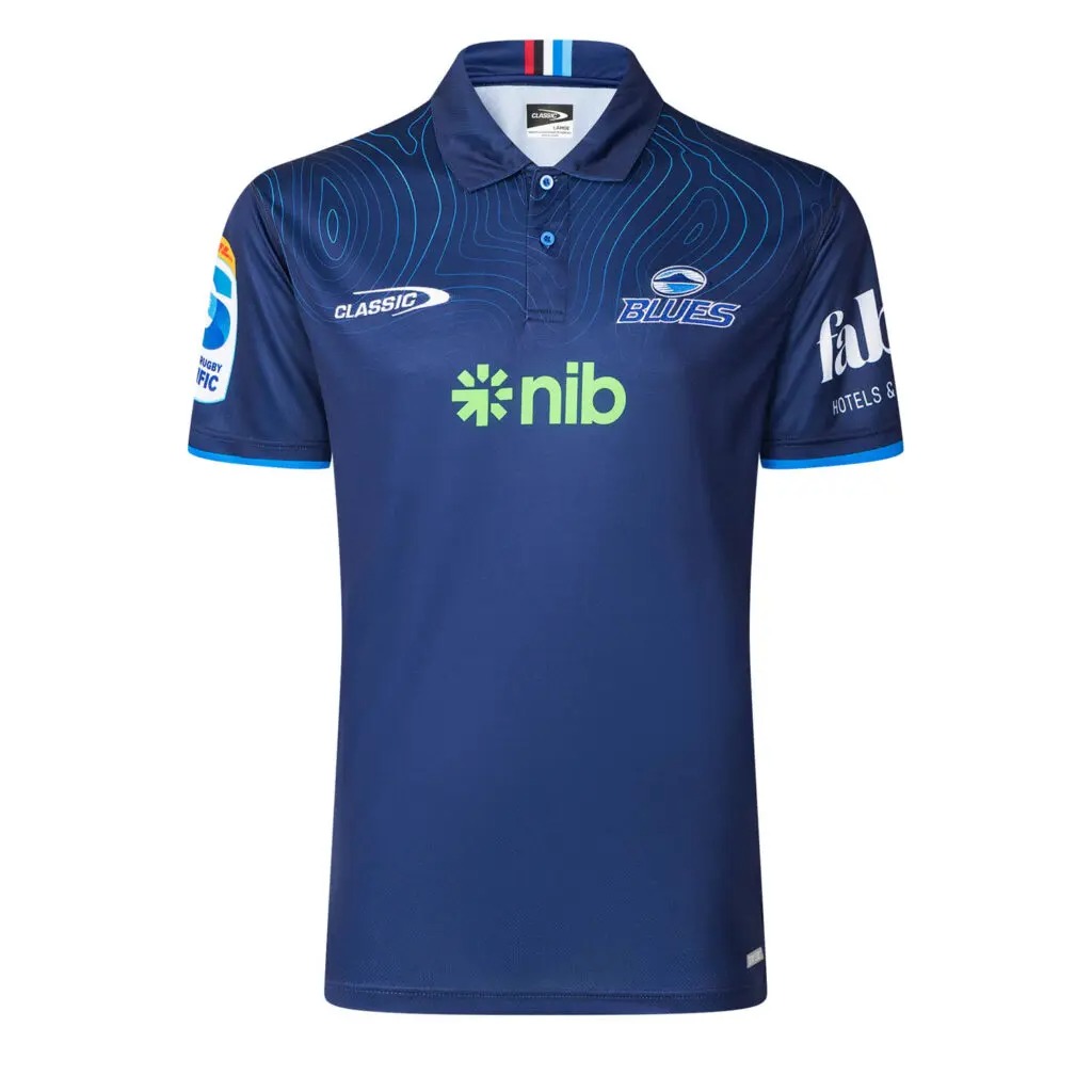 Auckland Blues Super Rugby Training 2025 Polo Shirt