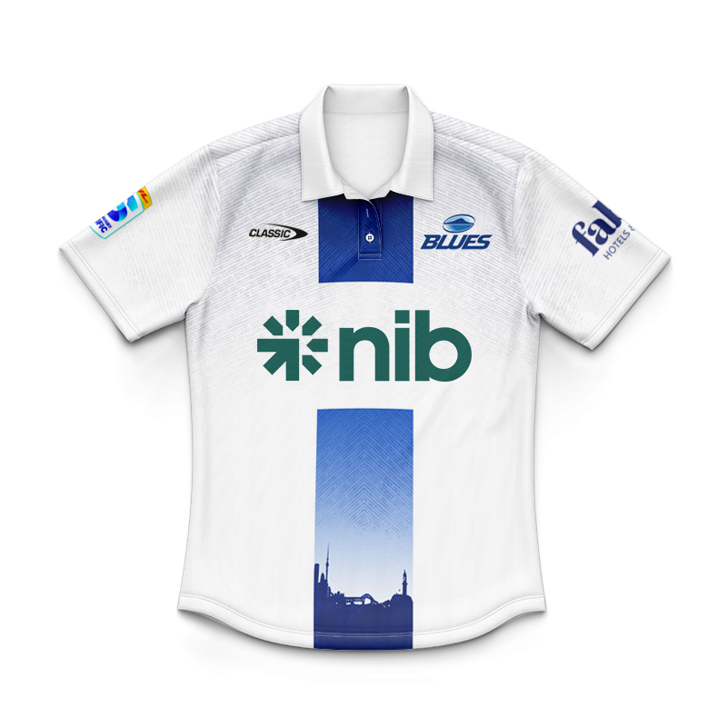 Kid's Auckland Blues Super Rugby 2025 Away Polo Jersey