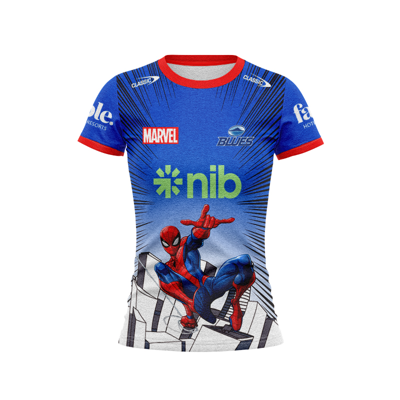 Women's Auckland Blues Super Rugby 2025 Marvel Warm Up Jersey