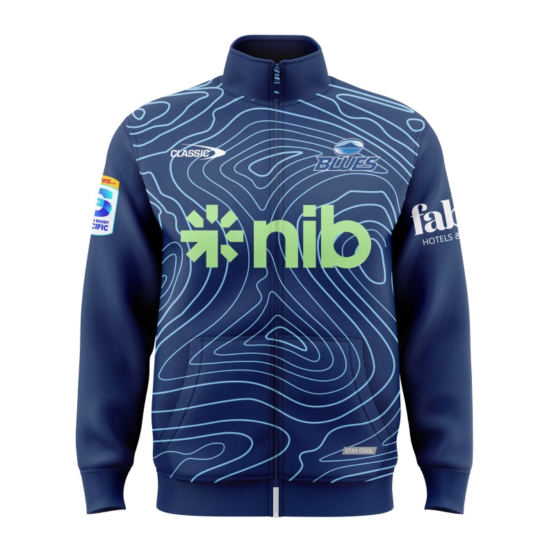 Auckland Blues Super Rugby 2025 Blue Training Jacket