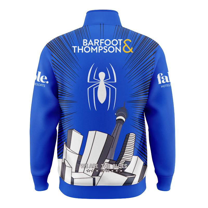 Auckland Blues Super Rugby 2025 Marvel Warm Up Jacket
