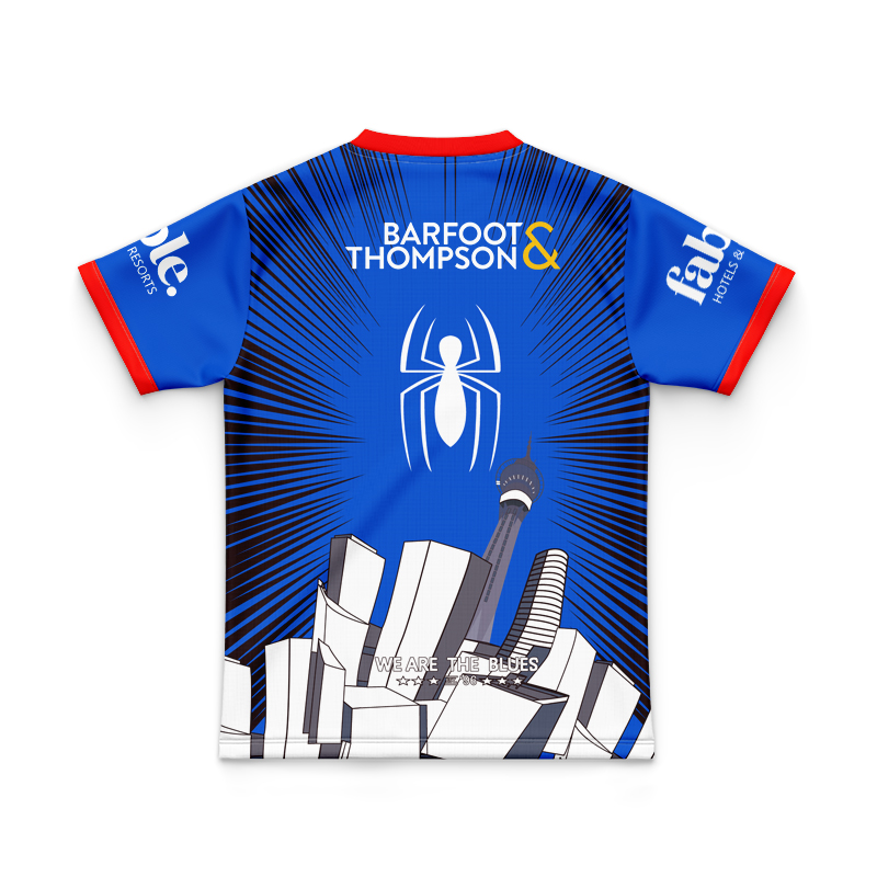 Kid's Auckland Blues Super Rugby 2025 Marvel Warm Up Jersey