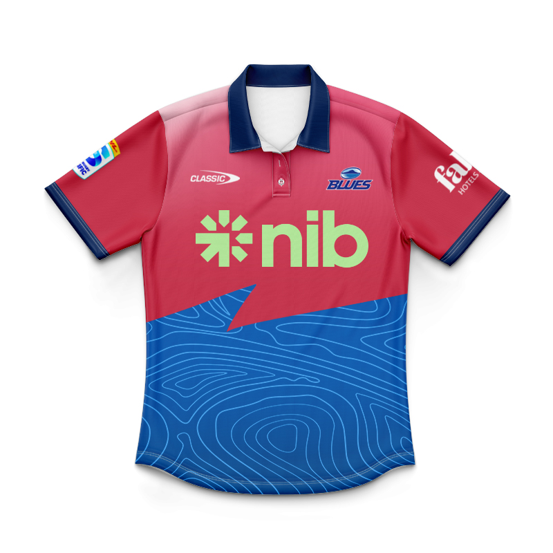 Kid's Auckland Blues Super Rugby 2025 Training Polo Jersey