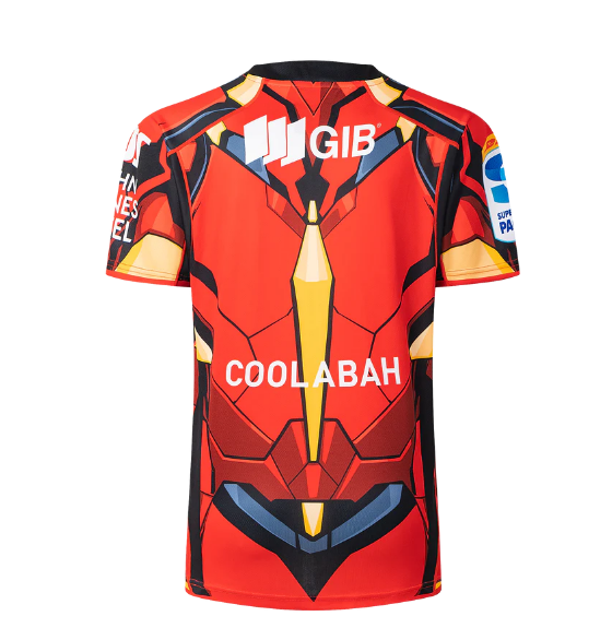 Canterbury Crusaders Super Rugby 2025 Marvel Iron Man Jersey