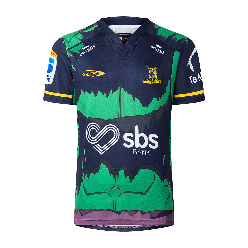 Otago Highlanders Super Rugby 2025 Marvel HULK Jersey