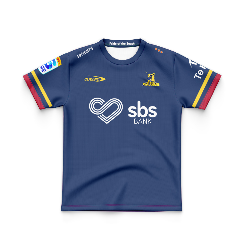 Kid's Otago Highlanders Super Rugby 2025 Home Jersey