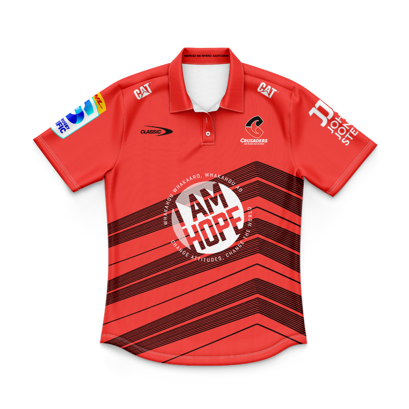 Kid's Canterbury Crusaders Super Rugby 2025 Polo Jersey