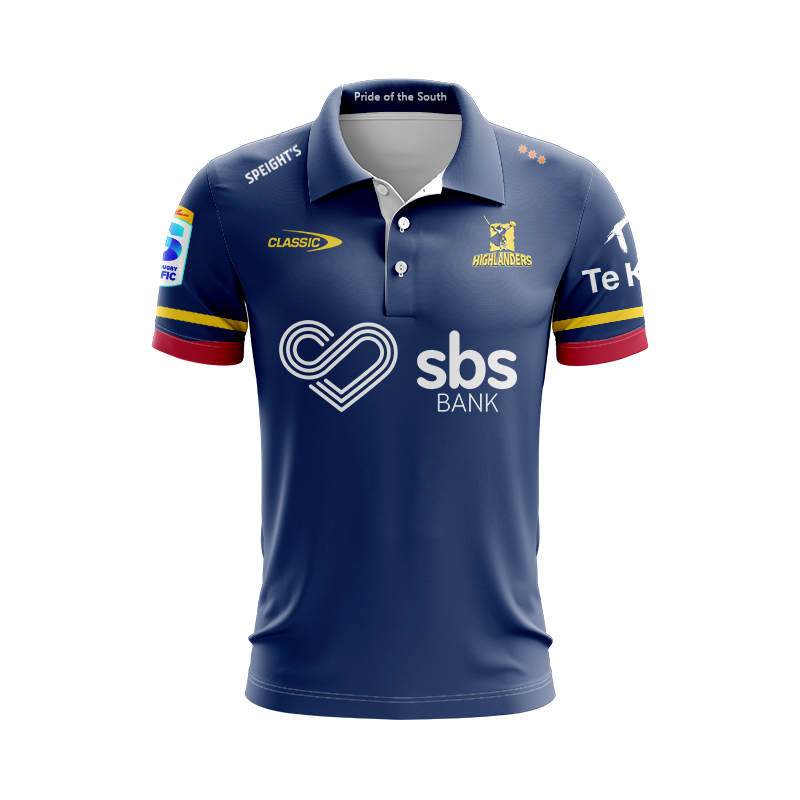 Otago Highlanders Super Rugby 2025 Home Polo Shirt