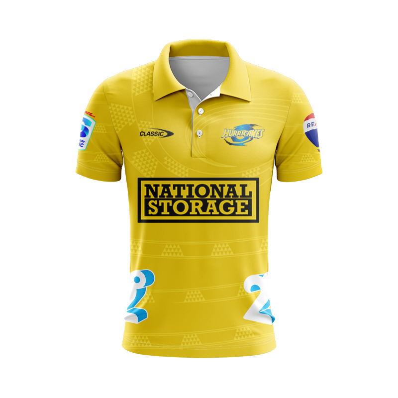 Wellington Hurricanes Super Rugby 2025 Home Polo Shirt