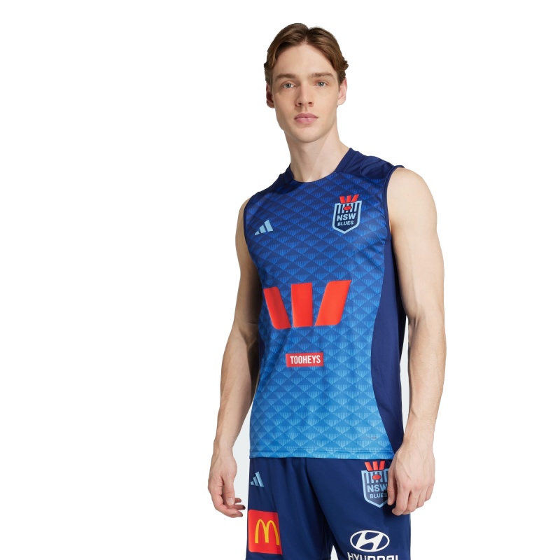 NSW Blues 2025 Navy Blue Performance Singlet