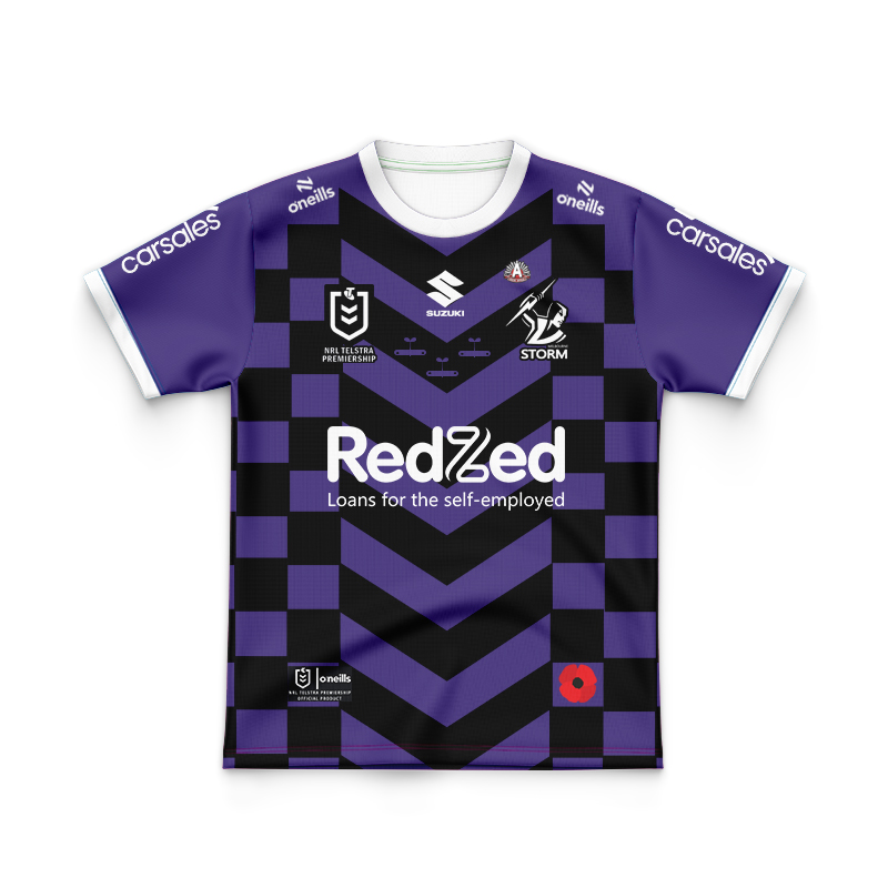 Kid's NRL Melbourne Storm 2025 Anzac Jersey