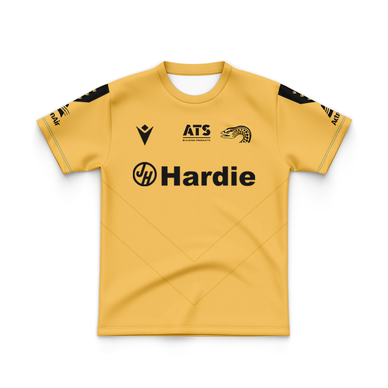 Kid's NRL Parramatta Eels 2025 Gold Training Jersey