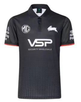 South Sydney Rabbitohs 2025 Black Training Polo Shirt