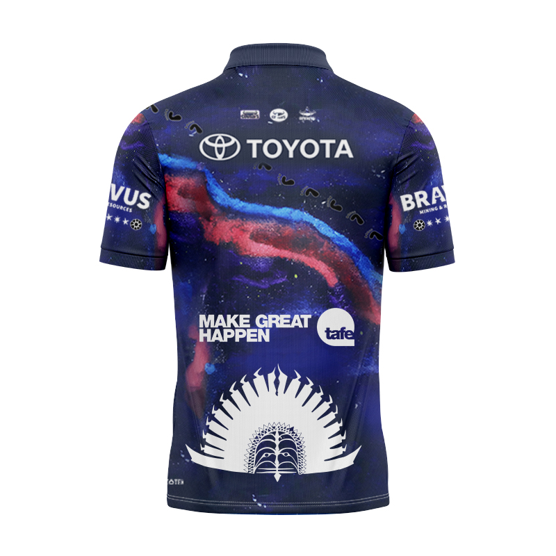 NRL North Queensland Cowboys 2025 Indigenous Polo Shirt