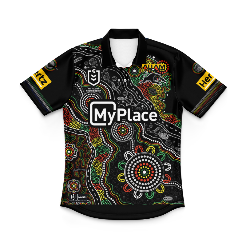 Kid's NRL Penrith Panthers 2025 Indigenous Polo Jersey