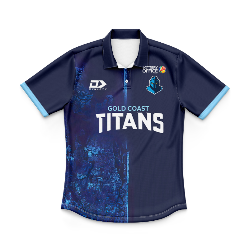 Kid's NRL Gold Coast Titans 2025 Dynasty Polo Jersey