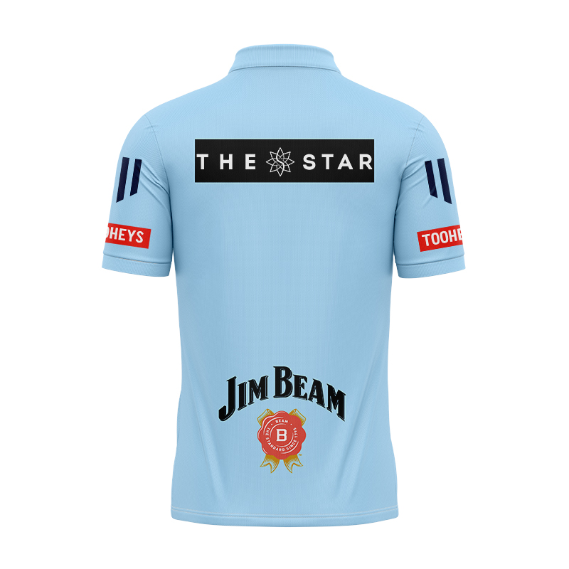 NRL NSW Blues 2025 Sky Blue Performance Polo Shirt