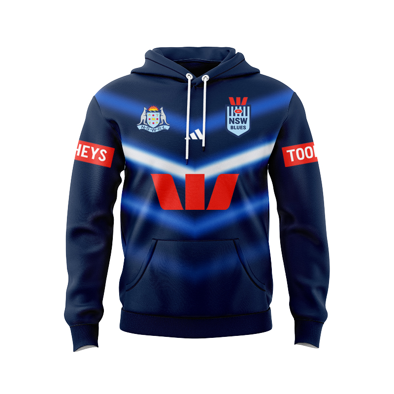 NRL NSW Blues 2025 Captain's Run Sport Hoodie