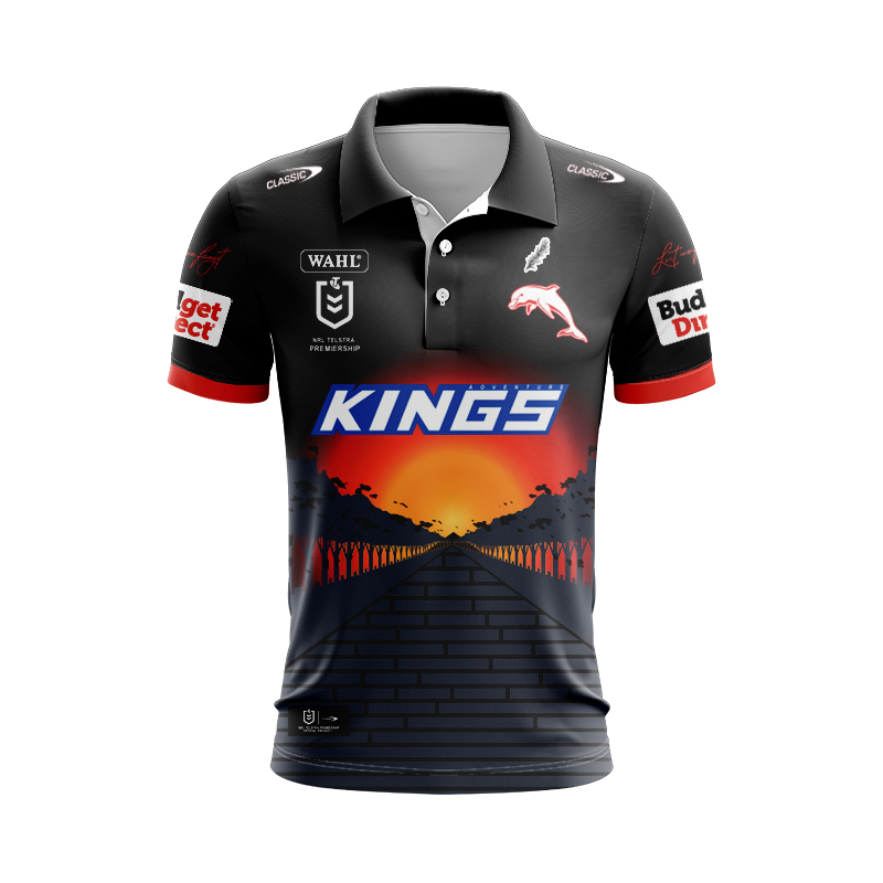 NRL Dolphins 2025 ANZAC Polo Shirt