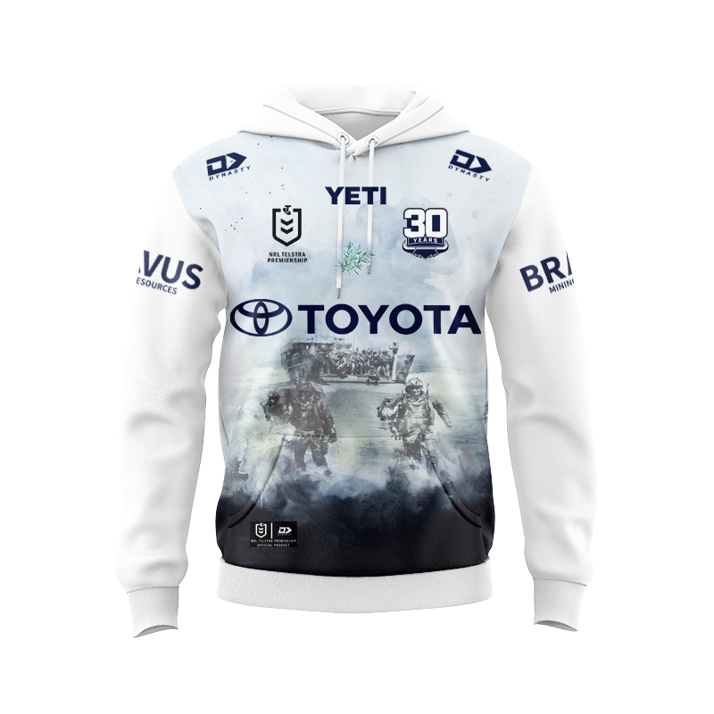 NRL North Queensland Cowboys 2025 Defence Blue Sport Hoodie