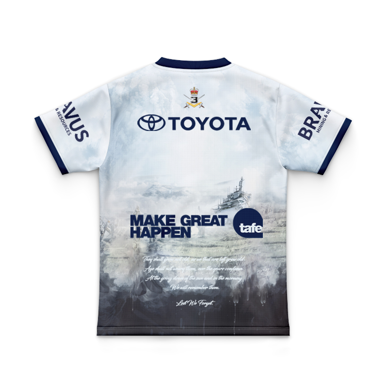Kid's NRL North Queensland Cowboys 2025 Defence Blue Jersey
