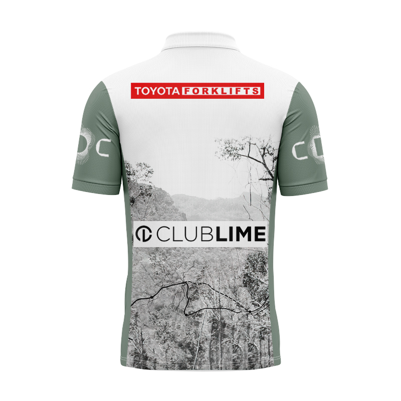 NRL North Queensland Cowboys 2025 Defence Green Polo Shirt