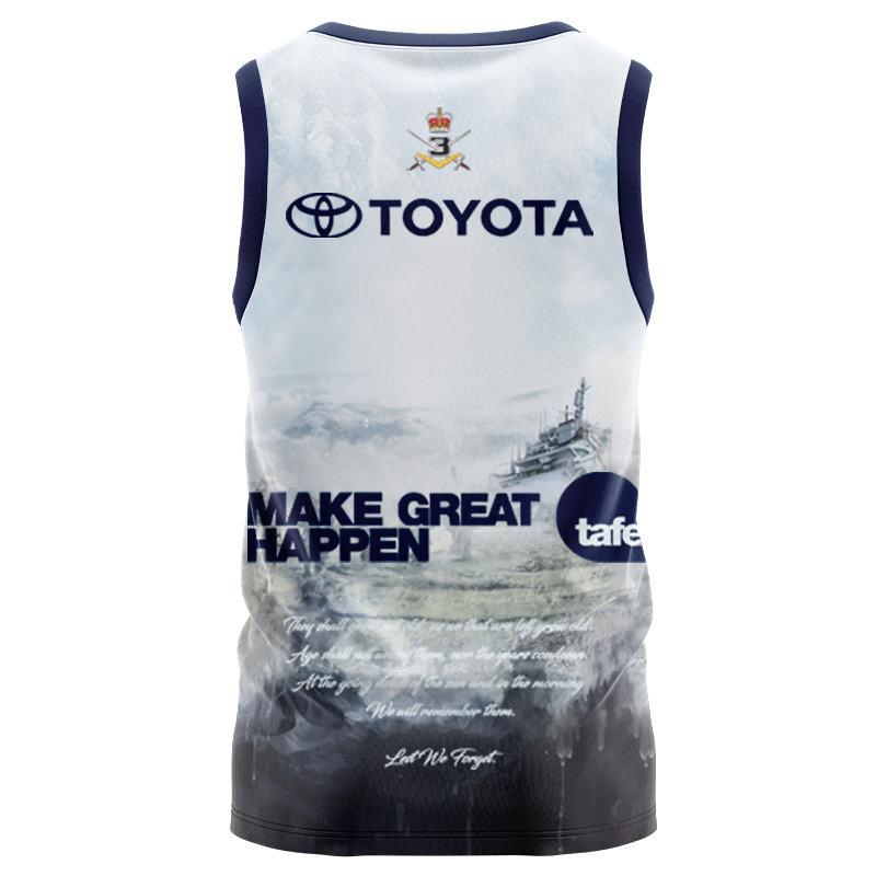 NRL North Queensland Cowboys 2025 Defence Blue Singlet