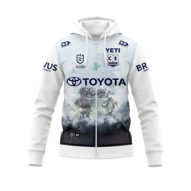 NRL North Queensland Cowboys 2025 Defence Blue Zipper Hoodie