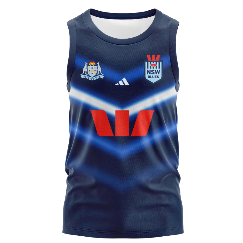 NRL NSW Blues 2025 Captain's Run Singlet