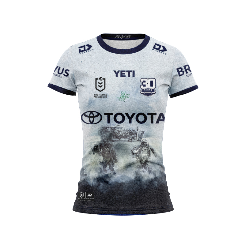 Women's NRL North Queensland Cowboys 2025 Defence Blue Jersey