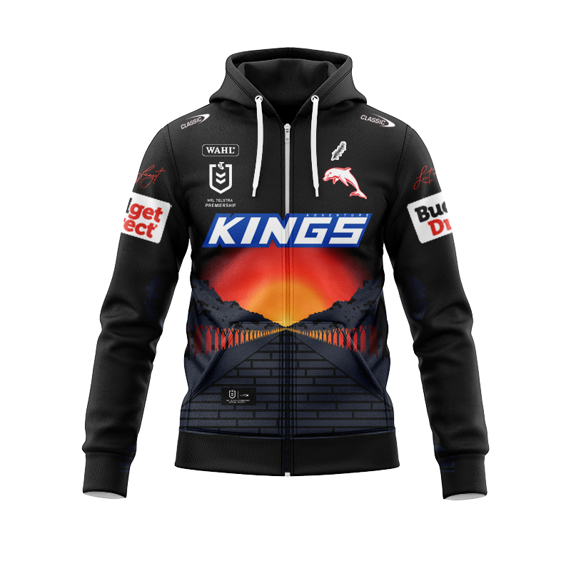 NRL Dolphins 2025 ANZAC Zipper Hoodie