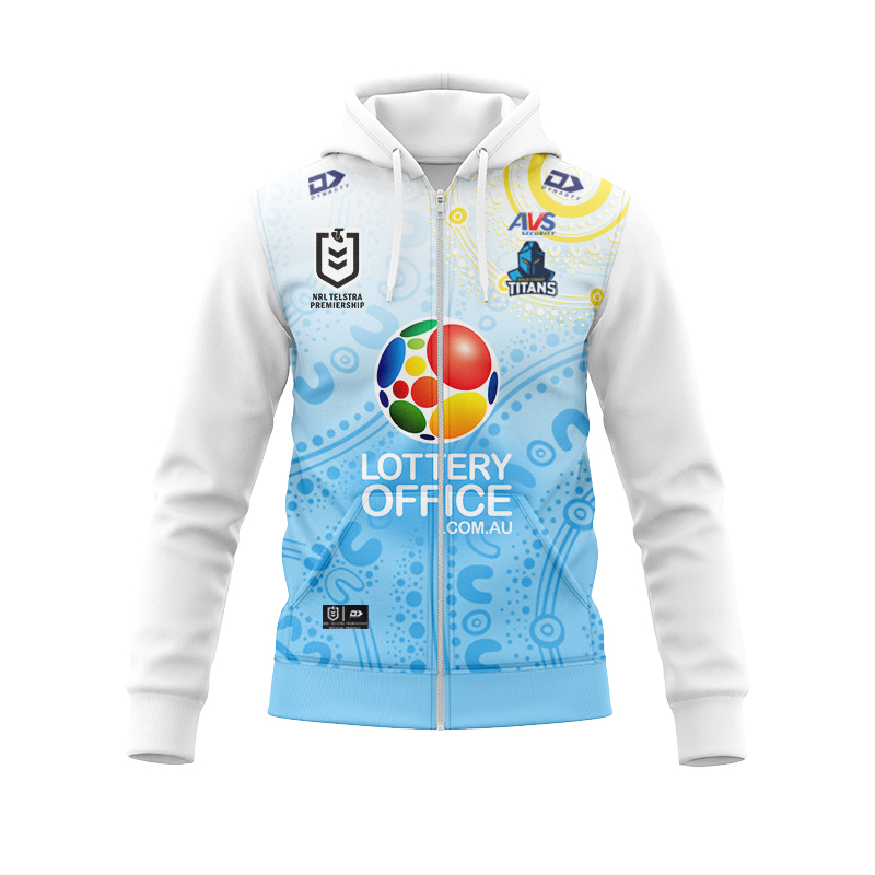 NRL Gold Coast Titans 2025 Indigenous Zipper Hoodie