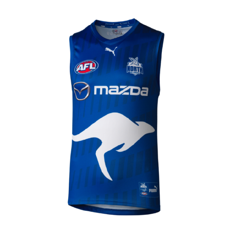 AFL North Melbourne Kangaroos 2024 White Training Guernsey